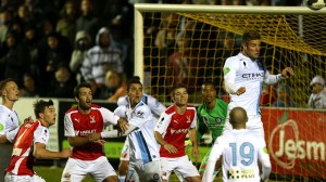 NEWCASTLE, AUSTRALIA - AUGUST 04: Erik Paartalu of Melbourne City heads the ball during the FFA Cup match between Edgeworth FC and Melbourne City FC at Magic Park on August 4, 2015 in Newcastle, Australia. (Photo by Tony Feder/Getty Images)
