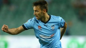 SYDNEY, AUSTRALIA - OCTOBER 10: Milos Ninkovic of Sydney FC controls the ball during the round one A-League match between Sydney FC and Melbourne City FC at Allianz Stadium on October 10, 2015 in Sydney, Australia. (Photo by Cameron Spencer/Getty Images)