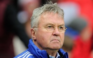 Editorial use only. No merchandising. For Football images FA and Premier League restrictions apply inc. no internet/mobile usage without FAPL license - for details contact Football Dataco Mandatory Credit: Photo by Joe Toth/BPI/REX/Shutterstock (5579341bh) Chelsea manager Guus Hiddink during the Emirates FA Cup 4th round match between MK Dons and Chelsea played at Stadium MK, Milton Keynes on January 31st 2015 The Emirates FA Cup 2015/16 Fourth Round MK Dons v Chelsea MK Dons Stadium, Bletchley, United Kingdom - 31 Jan 2016