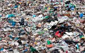 Recycling yard where organic waste is turned gas
